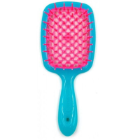 Гребінець для волосся блактиний з рожевим  Janeke 1830 Superbrush The Original Italian 1 шт - фото №1