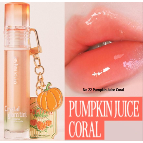 Сияющий тинт для губ в лимитированном наборе Clio Crystal Glam Tint 22 Pumpkin Juice Corall Limited Edition Harry Potter - фото №1