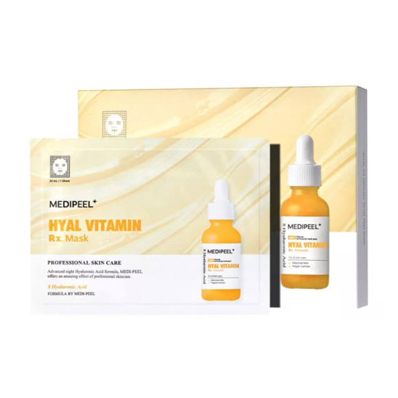Зволожуюча маска для обличчя з вітамінами Medi-Peel Hyal Vitamin Rx Mask 25 мл - фото №1