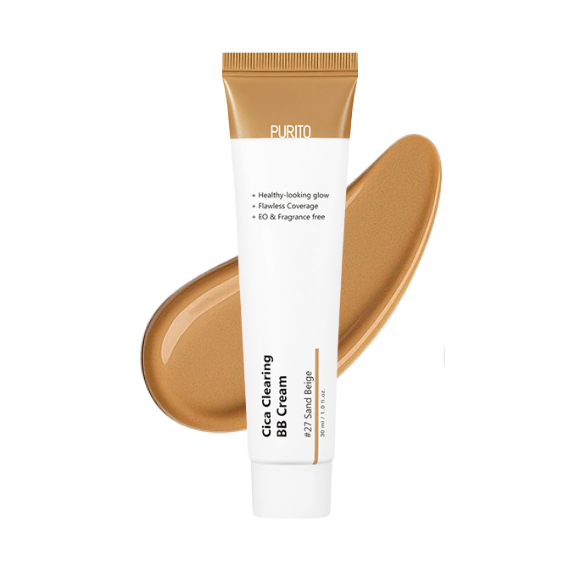 BB крем з екстрактом центели Purito Cica Clearing BB Cream N27 Sand Beige 30 мл - фото №1