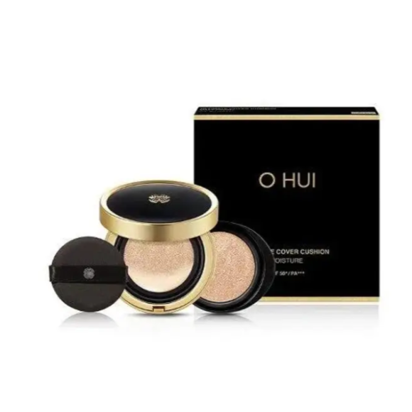 Набір зволожуючого люксового кушону з запасним блоком O Hui Ultimate Cover Cushion Moisture Set 01 SPF50+/PA+++ 15+15 мл - фото №1