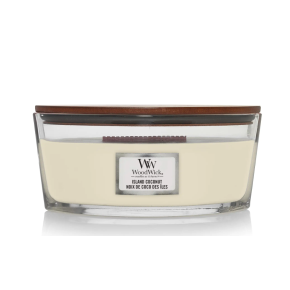 Ароматична свічка з ароматом кокоса та ананаса Woodwick Ellipse Island Coconut 453 г - фото №1