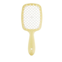 Гребінець для волосся світло-жовтий з білим  Janeke Superbrush Small The Original Italian 1 шт - фото №1