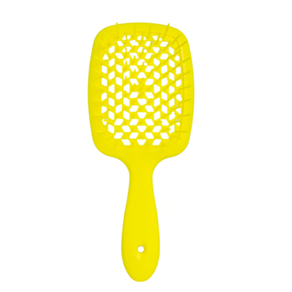 Гребінець для волосся неоновий жовтий  Janeke 1830 Superbrush The Original Italian 1 шт - фото №1