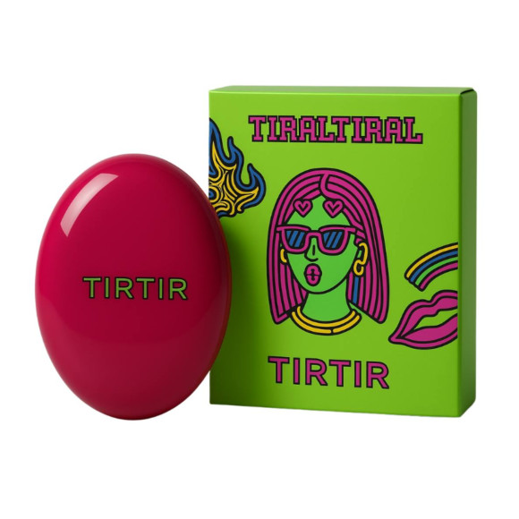 Стійкий матовий кушон в лімітованому дизайні Tirtir hot pink cushion tiral tiral edition 23 N Sand 18 г   - фото №1