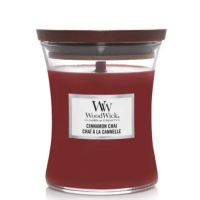 Ароматична свічка з ароматом ванілі та кориці Woodwick Medium Cinnamon Chai 275 г - фото №1