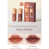 Набір міні тінтів для губ Laka Fruity Glam Tint Mini Duo Nutty Edition 1,9 г х 2 шт - фото №1