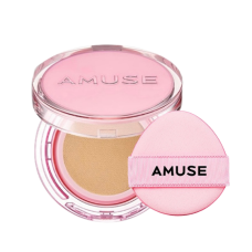 Веганський тональний кушон з сяючим фінішем Amuse Dew Power Vegan Cushion 03 Honey 15 г - фото №1
