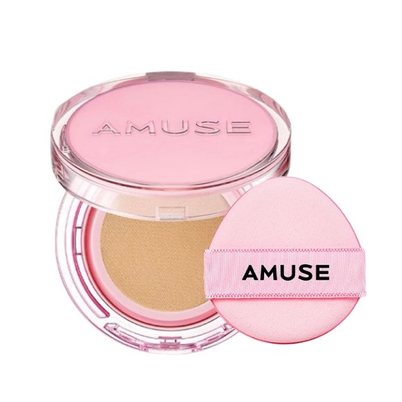 Веганский тональный кушон с сияющим финишем  Amuse Dew Power Vegan Cushion 03 Honey 15 г - фото №1