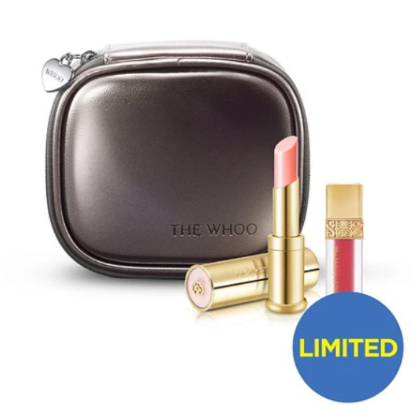 Набір для догляду за губами в косметичці The History of Whoo Gongjinhyang Mi Glow Lip Balm Pink Special Set - фото №1