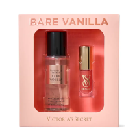 Подарунковий набір Victoria's Secret Bare Vanilla mist & Clear Lip Glow Gift Set - фото №1