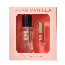Подарунковий набір Victoria's Secret Bare Vanilla mist & Clear Lip Glow Gift Set - фото №1