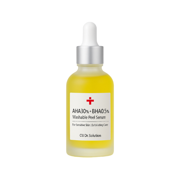 Пілінг-сировотка с АНА и ВНА кислотами Cu Skin Dr. Solution AHA 30% BHA 0.5% Washable Peel Serum 50 мл - фото №1