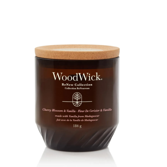 Свічка з вишневим цвітом Cherry blossom & vanilla RENEW Woodwick 184 г - фото №1