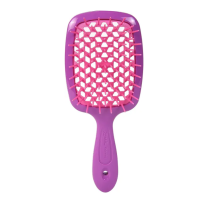 Гребінець для волосся фіолетовий з рожевим Janeke Superbrush Small With Soft Moulded Tips 1 шт - фото №1