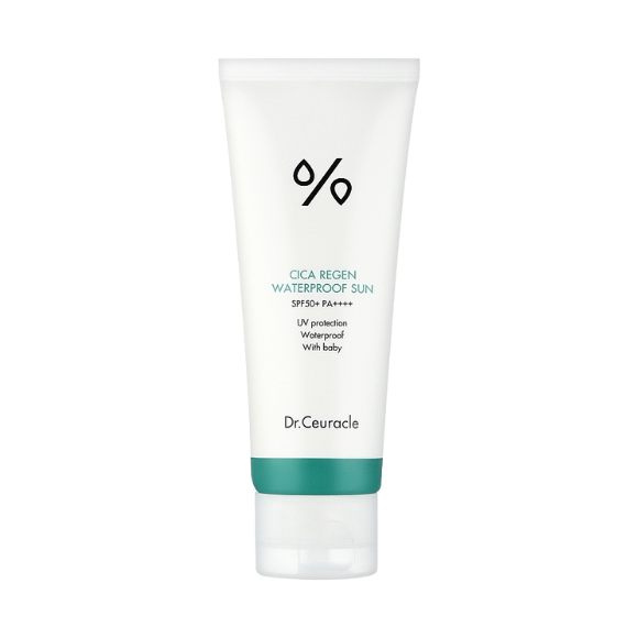 Водостійкий сонцезахисний крем з азіатською центелою  Dr. Ceuracle Cica Regen Waterproof Sun SPF50+ PA++++ 100 мл - фото №1