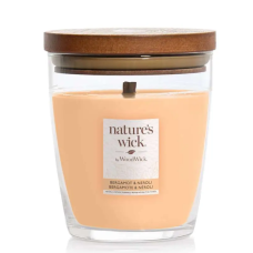 Ароматична свічка з ароматом бергамоту та неролі Woodwick Nature’s Wick Bergamot & Neroli 284 г - фото №1