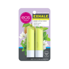 Набір бальзамів для губ «зелене яблуко і м'ята» EOS Flavorlab Exhale Super Soft Shea Lip Balm Green Apple Tonic 4+4 г - фото №1