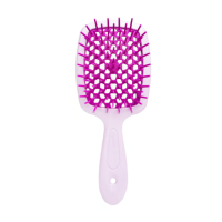 Гребінець міні Janeke Superbrush Small With Soft Moulded Tips Лавандова з фуксією - фото №1