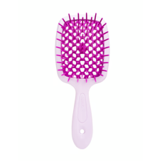 Гребінець міні Janeke Superbrush Small With Soft Moulded Tips Лавандова з фуксією - фото №1