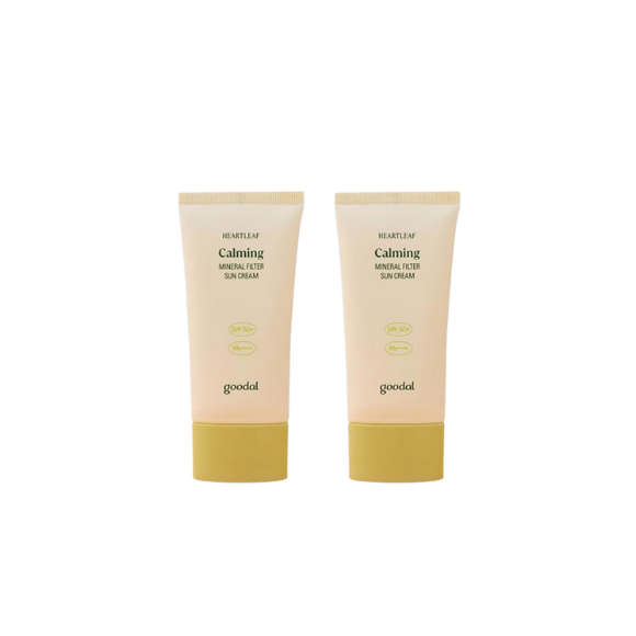 Набор увлажняющих солнцезащитных кремов Goodal Houttuynia Cordata Calming Mineral Filter Sun Cream Set  - фото №1
