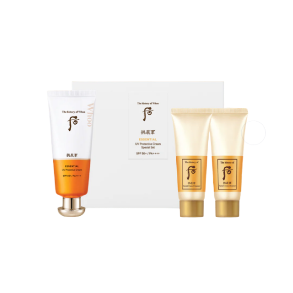 Набір із сонцезахисним кремом The History of Whoo Gongjinhyang UV Protective Sun Cream SPF 50+ Special Set - фото №1