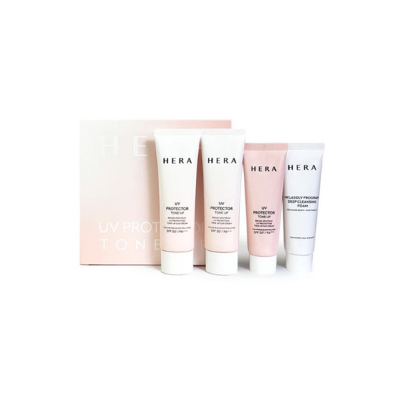 Набір з сонцезахисними кремами та пінкою Hera UV Protector Tone Up Set - фото №1