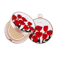Люкс тональний кушон для обличчя O HUI Ultimate cover lifting cushion Flower Edition 01 Milk Beige 15 г - фото №1