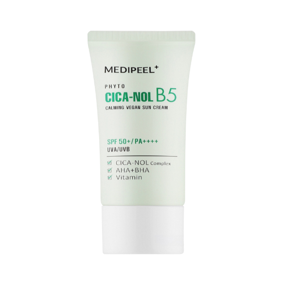 Веганский успокаивающий солнцезащитный крем MediPeel Phyto Cica Nol B5 Calming Vegan Sun Cream 50 мл - фото №1