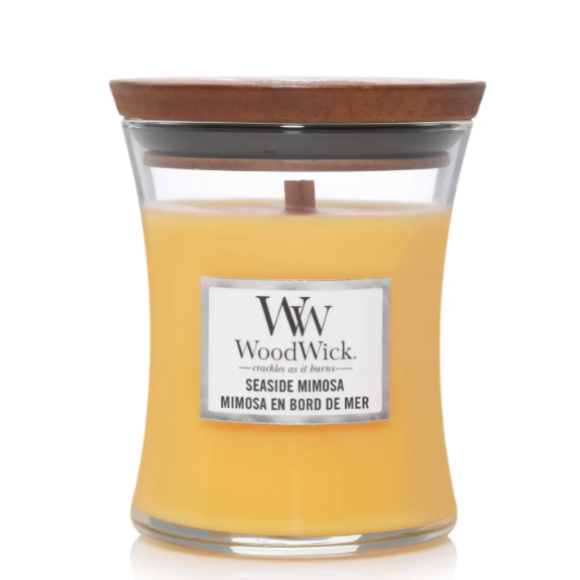 Ароматична свічка з ароматом цитрусових, винограду Woodwick Medium Seaside Mimosa 275 г - фото №1