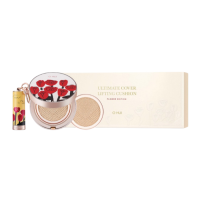 Люкс тональний кушон для обличчя O HUI Ultimate cover  lifting cushion Flower Edition 01 Milk Beige - фото №1