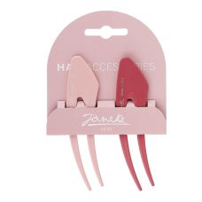  Заколка для волосся Janeke Hair Clip Рожеві розмір L 2 шт - фото №1