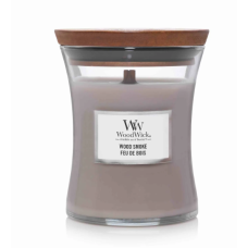 Ароматическая свеча с ароматом кедра и тлеющих углей Woodwick Medium Wood Smoke 275 г - фото №1