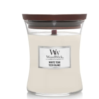Ароматична свічка з ароматом сандалового дерева і дуба Woodwick Mini  White Teak 85 г - фото №1