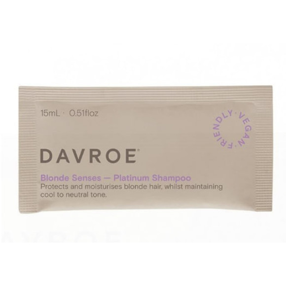 Тонуючий шампунь для блондинок Davroe Blonde Senses Platinum Shampoo 15 мл - фото №1