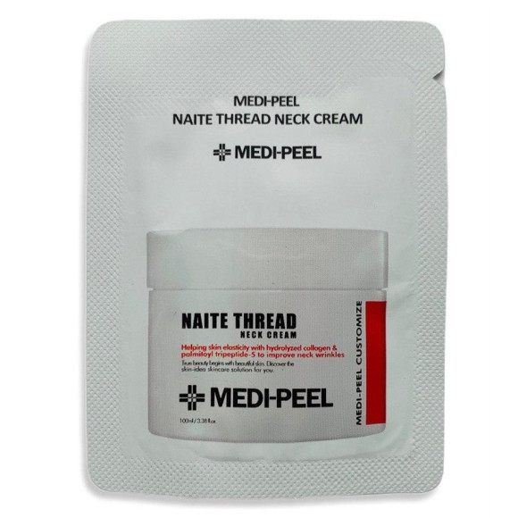 Антивіковий пептидний крем для шиї та декольте Medi Peel Naite Thread Neck Cream 1,5 г - фото №1