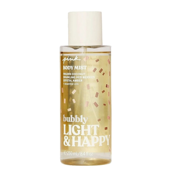  Парфюмированный спрей  Victoria's Secret Pink Bubbly Light & Happy Body Mist 250 мл - фото №1