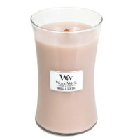 Ароматическая свеча с ароматом ванили и морской соли Woodwick  Large  Vanilla & Sea Salt  - фото №1