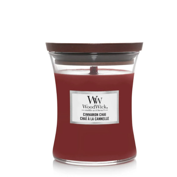 Ароматична свічка з ароматом ванілі та кориці Woodwick Mini Cinnamon Chai 85 г - фото №1