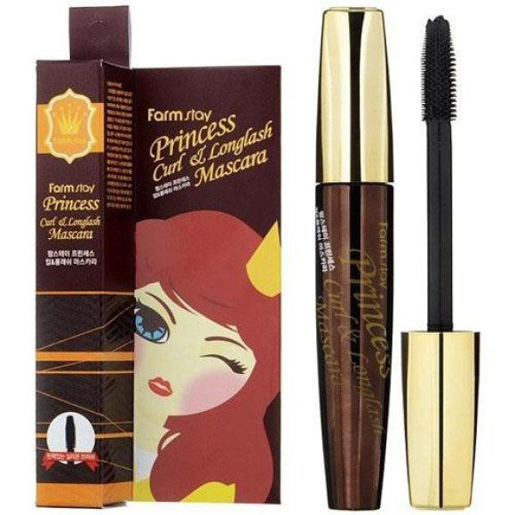 Туш для підкручування і подовження вій Farmstay Princess Curl & Long Lash Mascara - фото №1