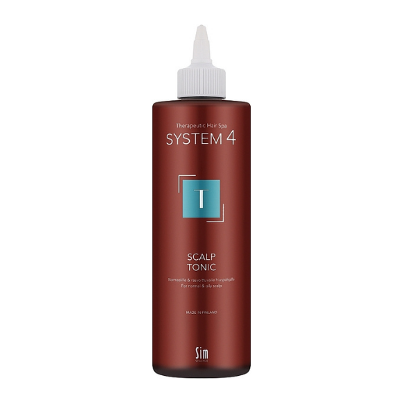 Тонік «Т» для стимуляції росту волосся Sim Sensitive Sim System 4 T Climbazole Scalp Tonic 500 мл - фото №1
