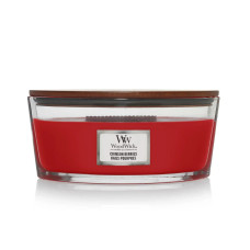 Ароматична свічка із ароматом різдвяних ягід Woodwick Ellipse Crimson Berries 453 г - фото №1