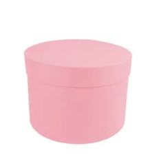 Коробка круглая нежно- розовая Box round pink - фото №1