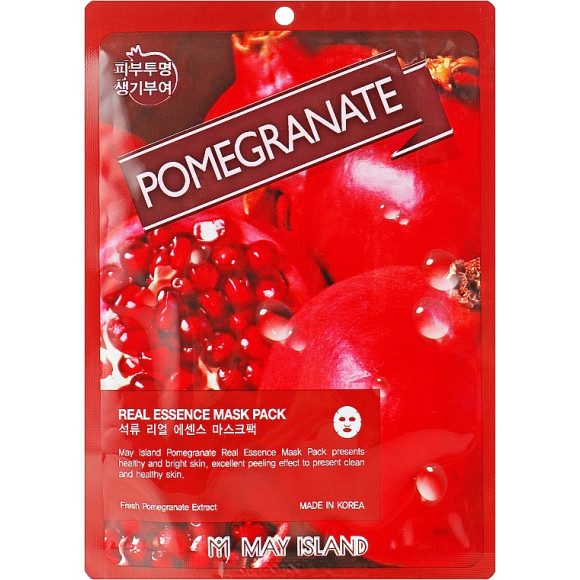 Тканинна маска з гранатом May Island Real Essence Pomegranate Mask Pack - фото №1