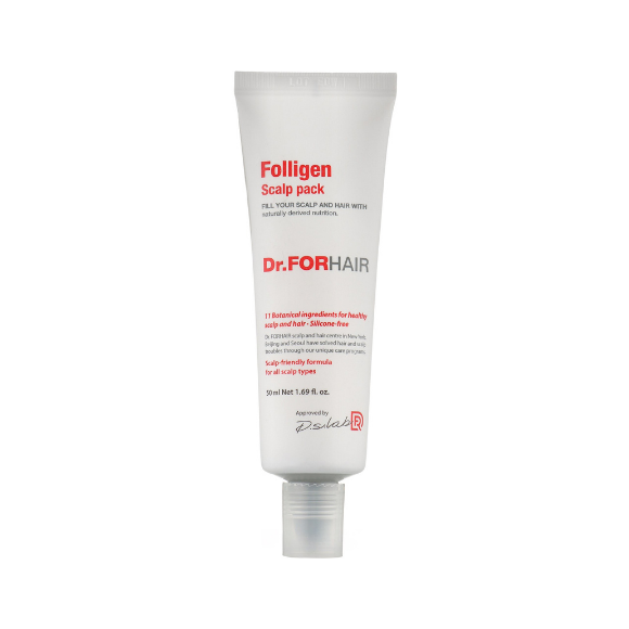Оздоровлююча маска для шкіри голови Dr. FORHAIR Folligen Scalp Pack 50 мл - фото №1