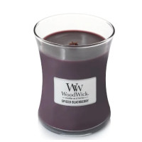 Ароматична свічка з ароматом ожини з корицею Woodwick Medium Spiced Blackberry - фото №1