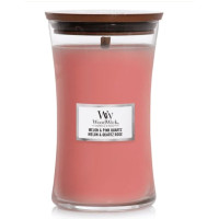 Ароматична свічка з динею та рожевим кварцем Woodwick  Large Melon & Pink Quartz - фото №1