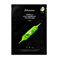 Заспокійлива тканинна маска JMsolution Centella Aloe + Mushroom + Tea Tree  - фото №1