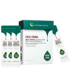 Заспокійлива нічна маска з центелою Farm Stay Cica Night Repair Sleeping Mask  - фото №1