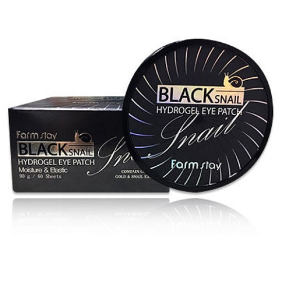 Гідрогелеві патчі з муцином чорного равлика FARMSTAY Black Snail Hydrogel Eye Patch - фото №1